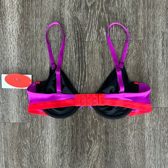 NWT Parade Re:Play Unlined‎ Underwire Bra XS Eightball Colorblock Ultra Soft - Picture 5 of 16